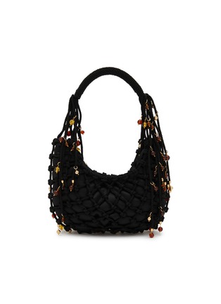 Main View - Click To Enlarge - ROSANTICA - Nod Crystal Embellished Satin Hobo Bag