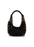 Main View - Click To Enlarge - ROSANTICA - Nod Crystal Embellished Satin Hobo Bag
