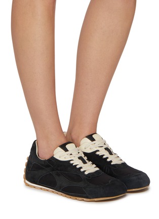 Figure View - Click To Enlarge - BOTTEGA VENETA - Orbit Ballet Nylon Suede Women's Sneakers