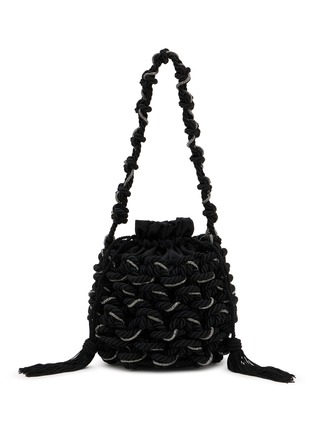 Main View - Click To Enlarge Main View - Click To Enlarge - ROSANTICA - Legame Large Strass Net Bucket Bag