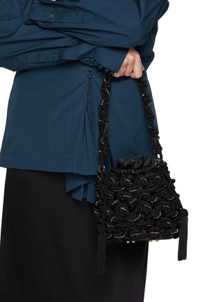 Figure View - Click To Enlarge - ROSANTICA - Legame Large Strass Net Bucket Bag
