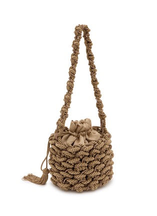 Detail View - Click To Enlarge - ROSANTICA - Large Legame Strass Net Bucket Bag