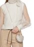 Front View - Click To Enlarge - ROSANTICA - Selene Capri Crystal Embellished Strass Net Clutch