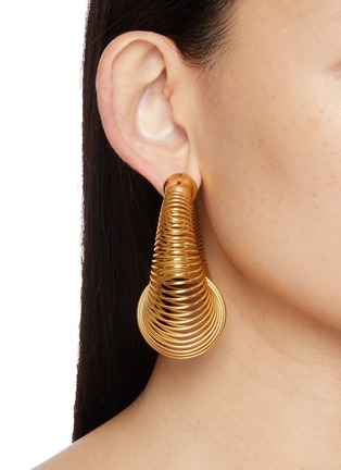 Figure View - Click To Enlarge - ALAÏA - Spiral Wire Steel Hoop Earrings