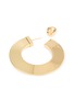 Detail View - Click To Enlarge - ALAÏA - Aluminium Brass Blade Hoop Earrings