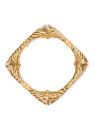 Main View - Click To Enlarge - ALAÏA - Spiral Gold Toned Steel Necklace