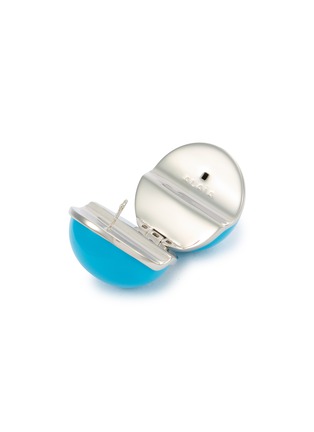 Detail View - Click To Enlarge - ALAÏA - Varnish Sphere Brass Turquoise Earrings