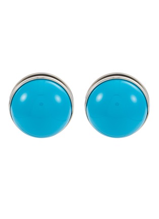 Main View - Click To Enlarge - ALAÏA - Varnish Sphere Brass Turquoise Earrings