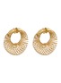 ALAÏA Spiral Gold Toned Steel Hoop Earrings