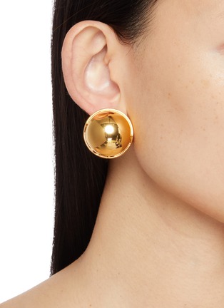 Figure View - Click To Enlarge - ALAÏA - Varnish Sphere Brass Earrings