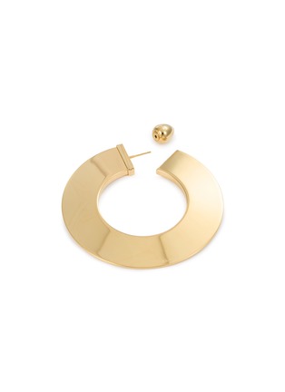 Detail View - Click To Enlarge - ALAÏA - Aluminium Brass Blade Hoop Earrings
