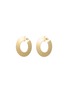 Main View - Click To Enlarge - ALAÏA - Aluminium Brass Blade Hoop Earrings