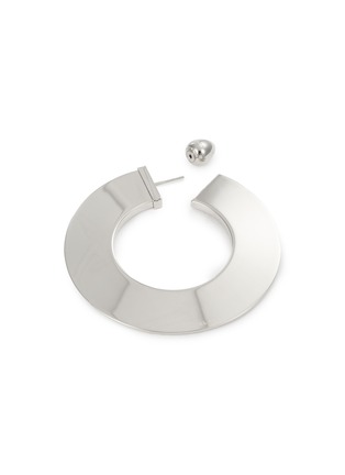 Detail View - Click To Enlarge - ALAÏA - Aluminium Brass Blade Hoop Earrings
