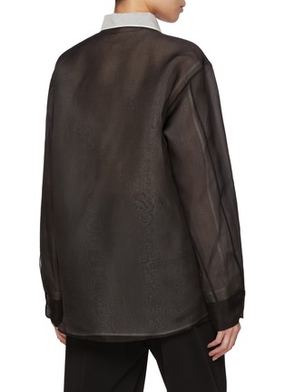 Back View - Click To Enlarge - GIA STUDIOS - Estelle Double Layer Silk Organza Shirt