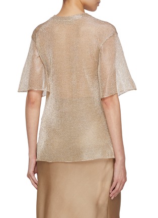 Back View - Click To Enlarge - GIA STUDIOS - Dawn Metallic Mesh Top