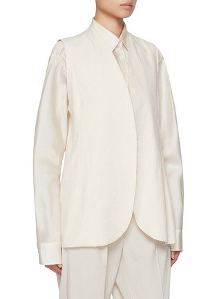 Detail View - Click To Enlarge - GIA STUDIOS - Tulip Double Layer Jacket