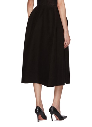 Back View - Click To Enlarge - GIA STUDIOS - Xanthe Raw Hem Midi Skirt