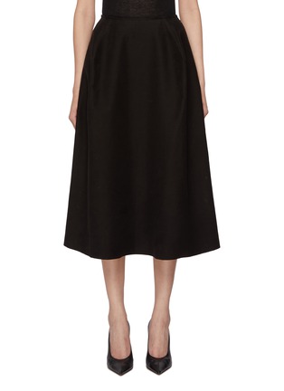Main View - Click To Enlarge - GIA STUDIOS - Xanthe Raw Hem Midi Skirt