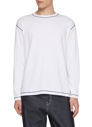 Main View - Click To Enlarge - GOOD PEOPLE GOOD STITCHING GOOD PRODUCT - Colour Stitch Cotton T-Shirt