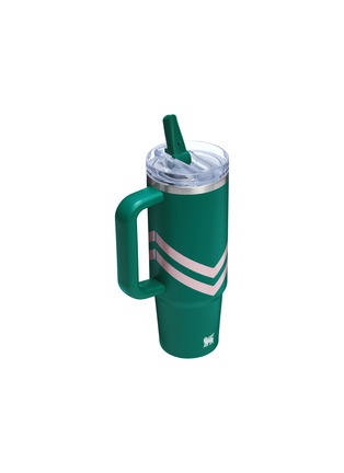 Detail View - Click To Enlarge - STANLEY - The Quencher ProTour Flip Straw Lid Tumbler 30oz — Emerald Chevron
