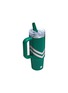 Detail View - Click To Enlarge - STANLEY - The Quencher ProTour Flip Straw Lid Tumbler 30oz — Emerald Chevron