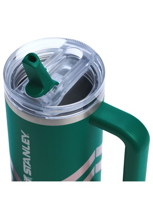 Detail View - Click To Enlarge - STANLEY - The Quencher ProTour Flip Straw Lid Tumbler 30oz — Emerald Chevron