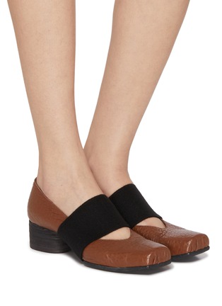 Figure View - Click To Enlarge - UMA WANG - 45 Single Elastic Band Leather Ballerina Pumps