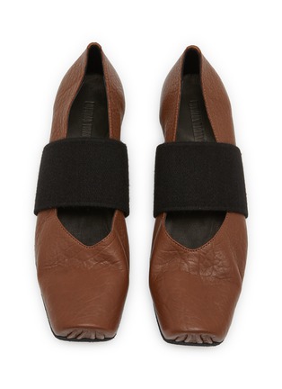 Detail View - Click To Enlarge - UMA WANG - Single Elastic Band Leather Ballerina Flats