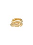 Detail View - Click To Enlarge - SSIL - X Row Layer Gold Plated Sterling Silver Ring
