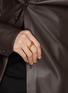 Figure View - Click To Enlarge - SSIL - X Row Layer Gold Plated Sterling Silver Ring