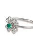 Detail View - Click To Enlarge - SSIL - Clover Rhodium Plated Sterling Silver Ring