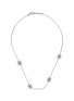 Main View - Click To Enlarge - SSIL - Clover Dot Rhodium Plated Brass Green Onyx Necklace