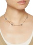 Figure View - Click To Enlarge - SSIL - Clover Dot Rhodium Plated Brass Green Onyx Necklace
