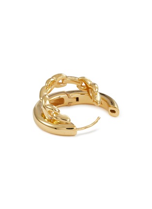 Detail View - Click To Enlarge - SSIL - X Row Gold Plated Brass Hoop Earrings