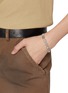 Figure View - Click To Enlarge - SSIL - Clover Stone Tennis Rhodium Plated Brass Bracelet
