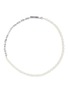 Main View - Click To Enlarge - SSIL - X Row Rhodium Plated Silver Pearl Necklace