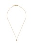 Main View - Click To Enlarge - SSIL - Clover Gold Pleated Silver Necklace