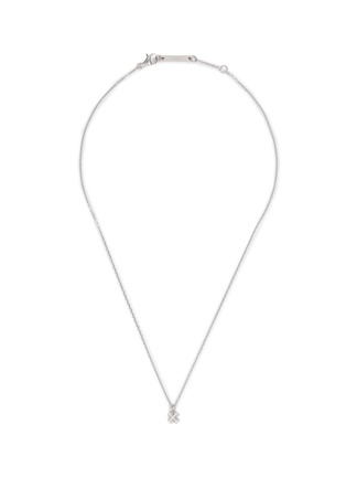Main View - Click To Enlarge - SSIL - Lucky Clover Rhodium Plated Silver Cubic Zirconia Necklace