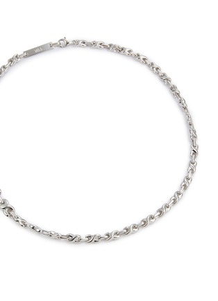 Detail View - Click To Enlarge - SSIL - X Row Chain Rhodium Plated Silver Necklace