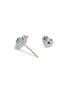 Detail View - Click To Enlarge - SSIL - Clover Stone Studs Rhodium Plated Brass Earrings