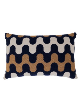 Main View - Click To Enlarge - FRETTE - X Tara Bernerd Modernism Cushion 001 — Blue/Tan
