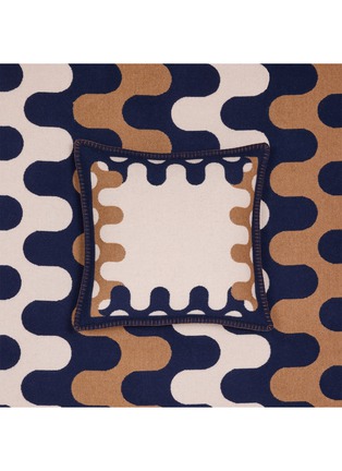 Detail View - Click To Enlarge - FRETTE - X Tara Bernerd Modernism Cushion 002 — Blue/Tan
