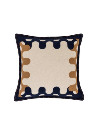 Main View - Click To Enlarge - FRETTE - X Tara Bernerd Modernism Cushion 002 — Blue/Tan