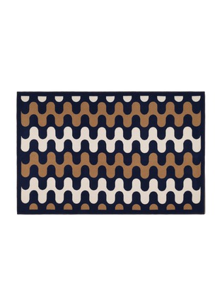 Main View - Click To Enlarge - FRETTE - X Tara Bernerd Modernism Throw — Blue/Tan