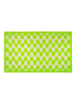 Main View - Click To Enlarge - FRETTE - X Tara Bernerd Modernism Throw — Bright Lime/Cream