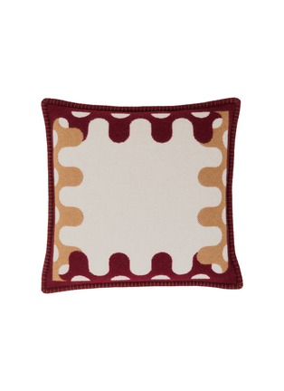 Main View - Click To Enlarge - FRETTE - X Tara Bernerd Modernism Cushion 002 — Burgundy/Tan