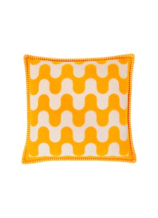 Main View - Click To Enlarge - FRETTE - X Tara Bernerd Modernism Cushion 003 — Bright Orange/Cream