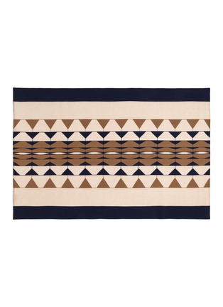 Main View - Click To Enlarge - FRETTE - X Tara Bernerd Deco Throw 001 — Cream/Blue