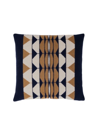 Main View - Click To Enlarge - FRETTE - X Tara Bernerd Deco Cushion 001 — Blue/Tan