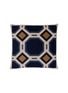 Main View - Click To Enlarge - FRETTE - X Tara Bernerd Deco Cushion 005 — Blue/Cream